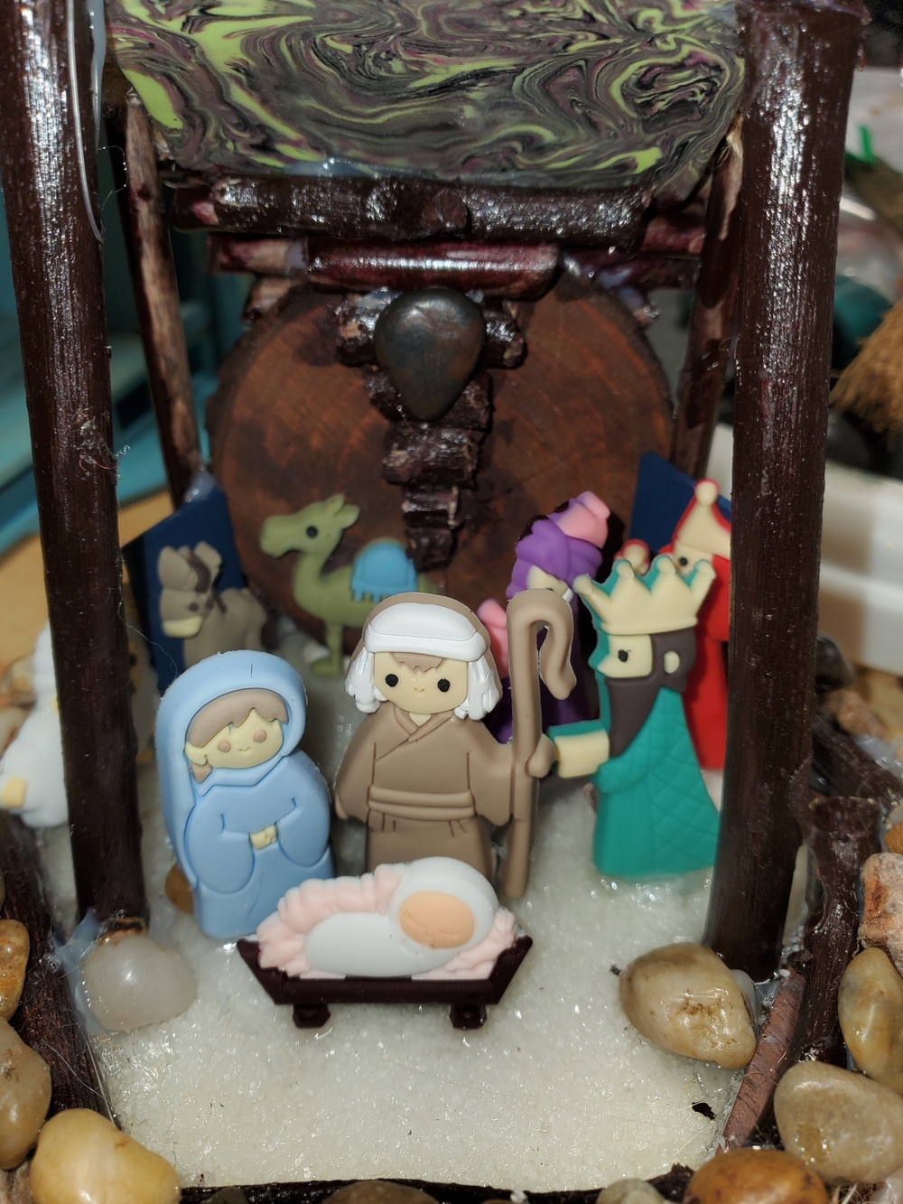 Handmade Nativity Figurine Set by